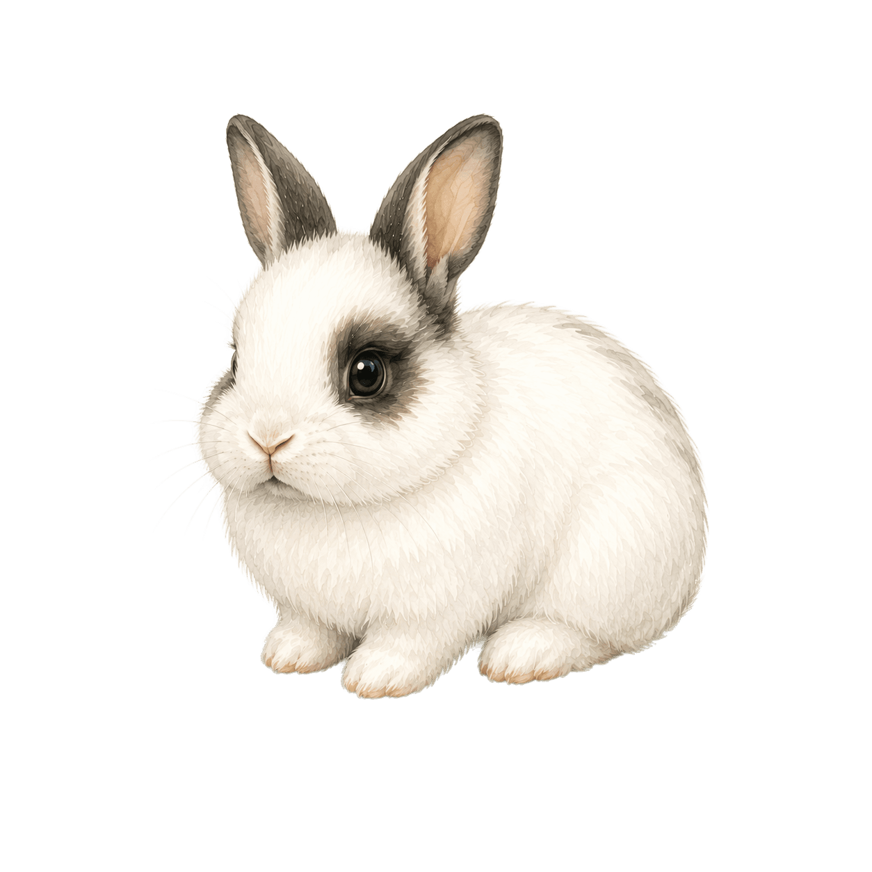 Lapin de race Nain Papillon (Hotot nain)